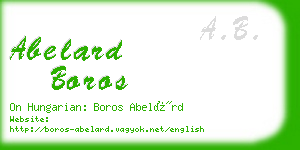 abelard boros business card